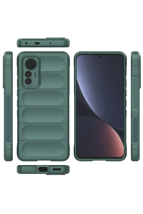 uryport Xiaomi Mi 12 Lite Kılıf Optimum Silikon - Koyu Yeşil