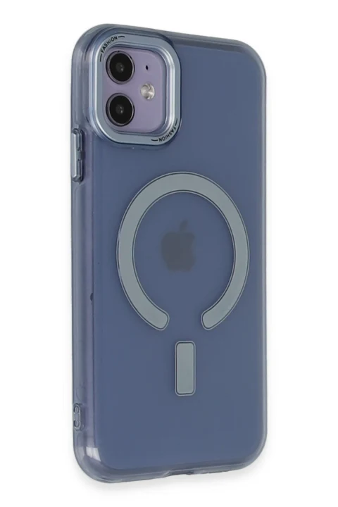 uryport Apple iPhone 11 Kılıf Troy Magsafe Kapak - Mavi