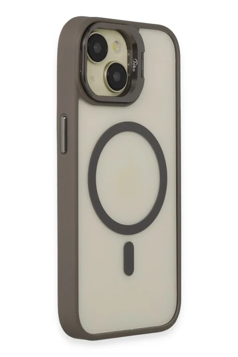 Joko Apple iPhone 14 Kılıf Roblox Lens Magsafe Standlı Kapak - Titan Gri