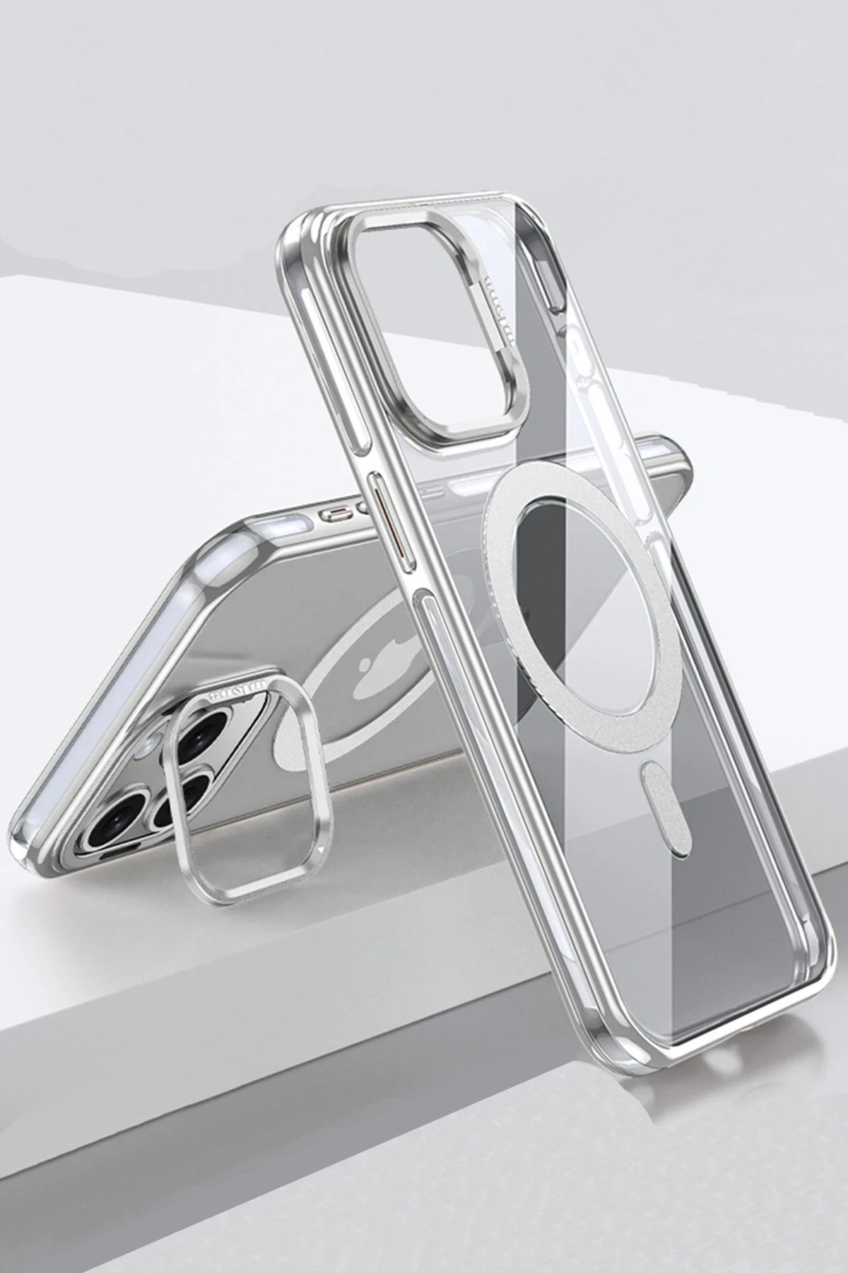 Joko Apple iPhone 15 Pro Drop Magsafe Kapak - Gümüş