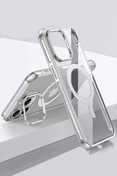 Joko Apple iPhone 15 Pro Drop Magsafe Kapak - Gümüş