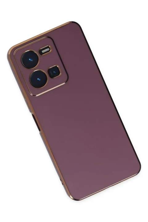 uryport Vivo Y35 Kılıf Volet Silikon - Mor