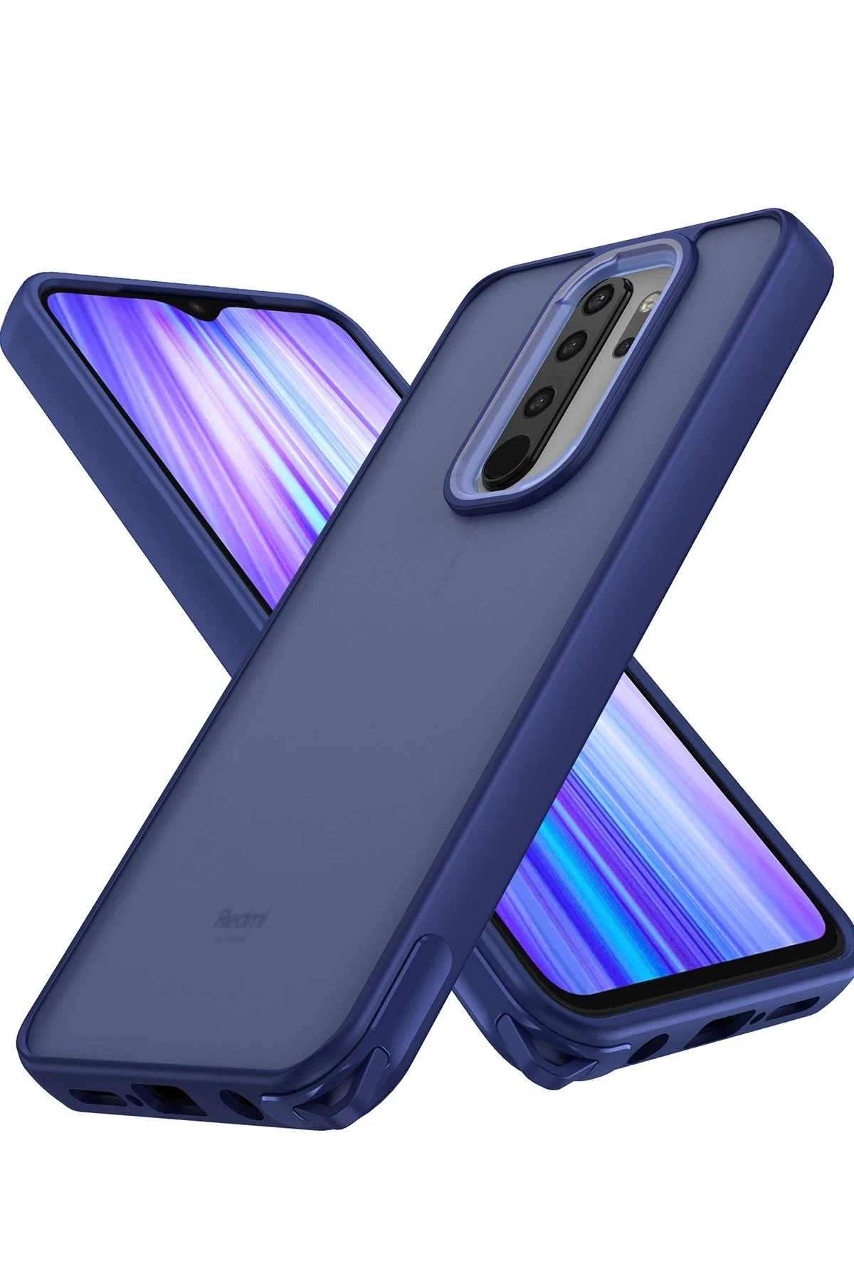 uryport Xiaomi Redmi Note 8 Pro Kılıf Elegant Kapak - Lacivert
