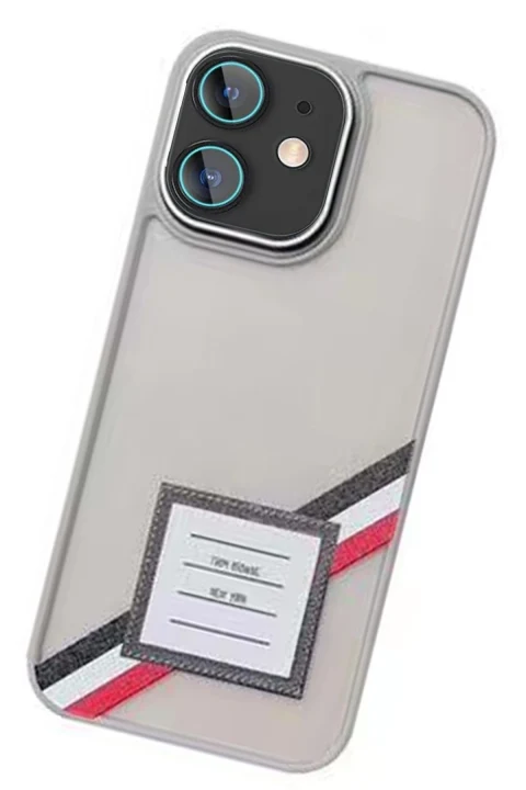 Movenchy Apple iPhone 11 Terra Desenli Kapak - Gri - 1