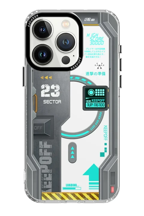 Keep Off Apple iPhone 15 Pro Max Future Armor Magsafe Kapak - Advance Attack