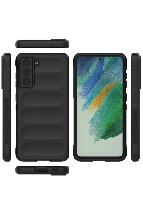 uryport Samsung Galaxy S21 FE Kılıf Optimum Silikon - Siyah