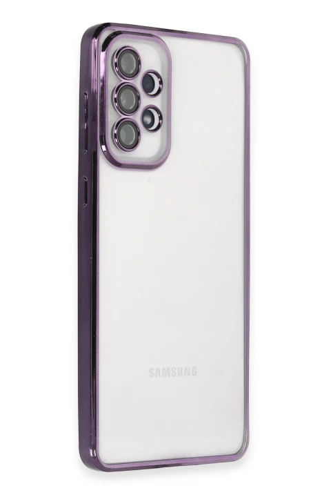 uryport Samsung Galaxy A33 5G Kılıf Razer Lensli Silikon - Mor