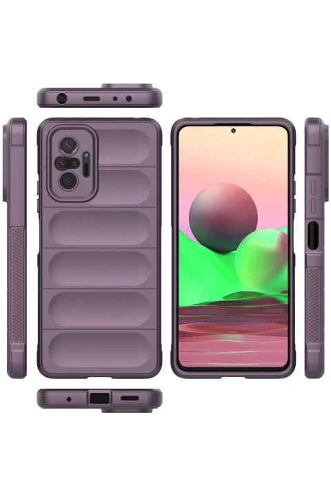 uryport Xiaomi Redmi Note 10 Pro Kılıf Optimum Silikon - Mor