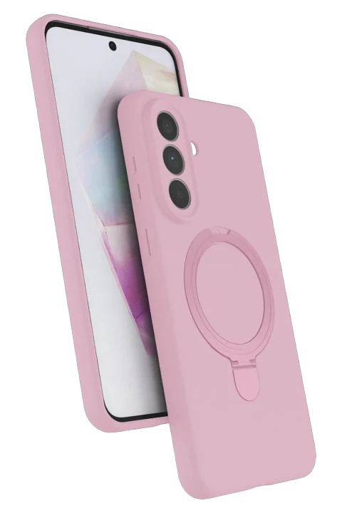 uryport Samsung Galaxy A57 5G Regal Magsafe Standlı Kapak - Açık Pembe