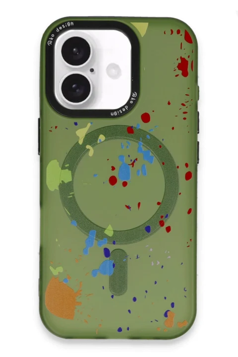 Joko Apple iPhone 16 Colorful Magsafe Kapak - Koyu Yeşil
