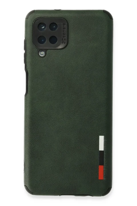 uryport Samsung Galaxy A12 Kılıf Loop Deri Silikon - Yeşil