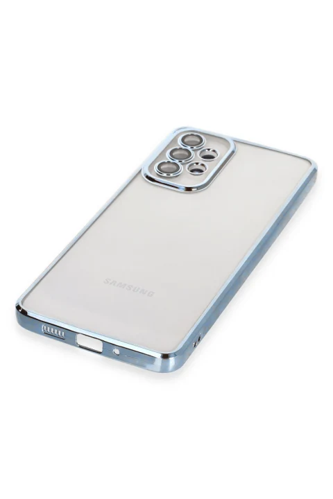 uryport Samsung Galaxy A33 5G Kılıf Razer Lensli Silikon - Açık Mavi
