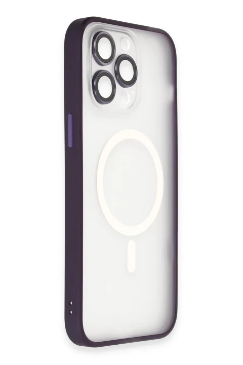 Joko Apple iPhone 14 Pro Max Kılıf Martin Lens Magneticsafe Kapak - Derin Mor