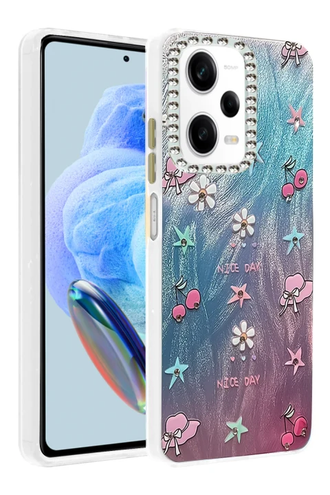 uryport Xiaomi Redmi Note 12 Pro 5G Kılıf Blade Aynalı Desenli Kapak - Desen 4