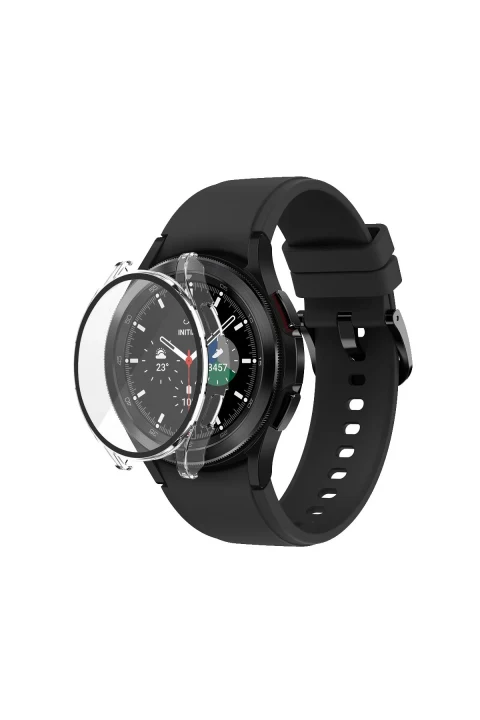 uryport Watch 4 46mm Wall Camlı Kasa Ekran Koruyucu - Şeffaf