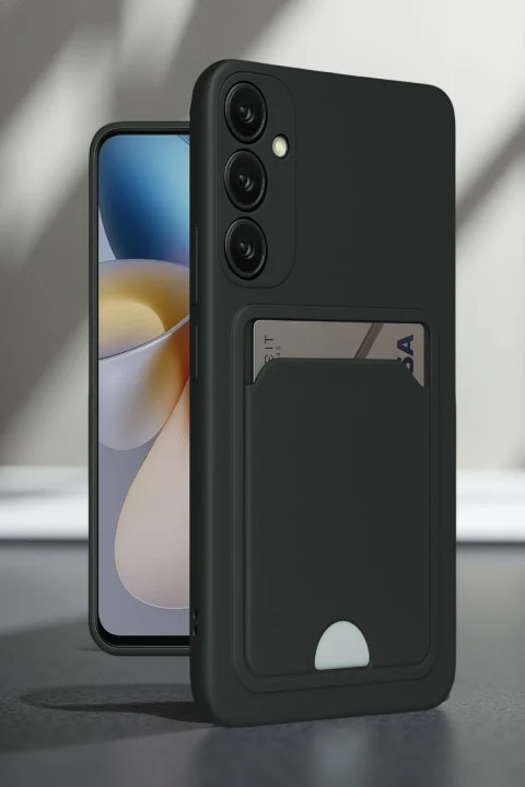 uryport Samsung Galaxy A16 5G Kılıf Kelvin Kartvizitli Silikon - Koyu Yeşil