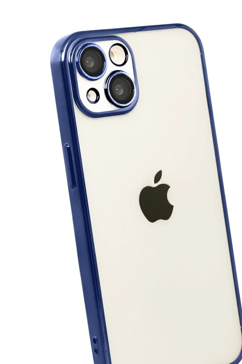 uryport Apple iPhone 15 Razer Lensli Silikon - Lacivert