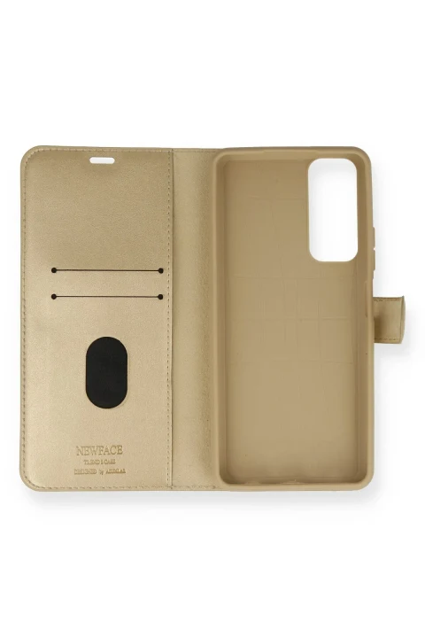 uryport Huawei P Smart 2021 Kılıf Trend S Plus Kapaklı Kılıf - Gold