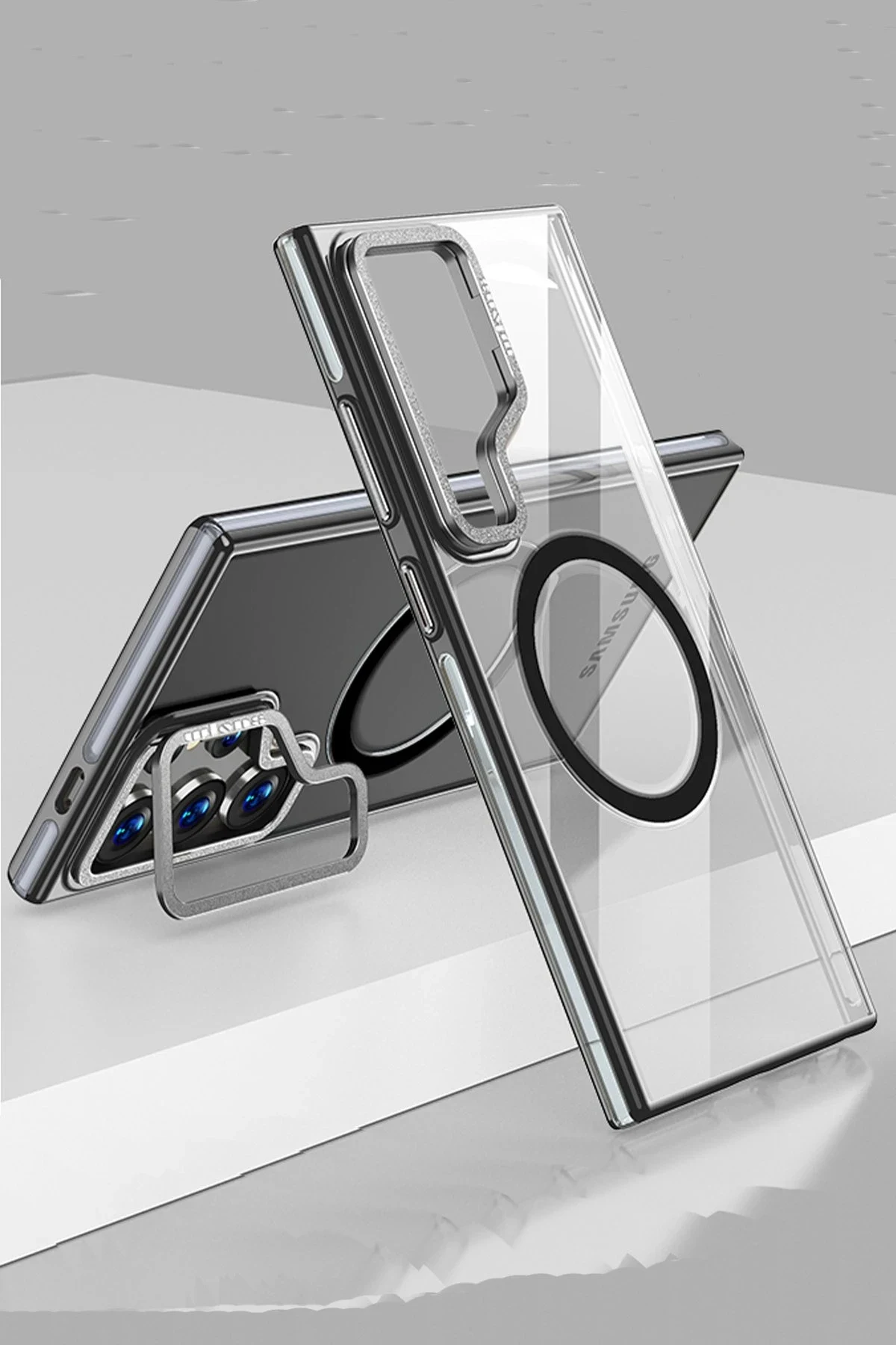Joko Samsung Galaxy S24 Ultra Crystal Magsafe Kapak - Siyah