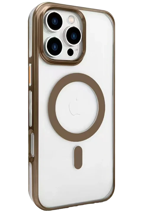 Joko Apple iPhone 16 Pro Max Gleam PC Sert Magsafe Kılıf - Kahverengi