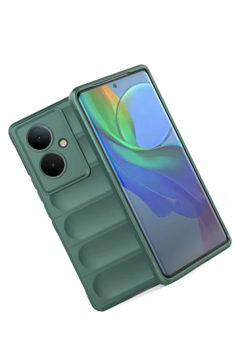 uryport Vivo V29 Lite Kılıf Optimum Silikon - Koyu Yeşil