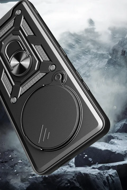uryport Xiaomi Mi 15 Ultra Kılıf Pars Lens Yüzüklü Silikon - Lacivert