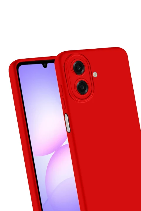 uryport Samsung Galaxy A07 4G First Silikon - Kırmızı
