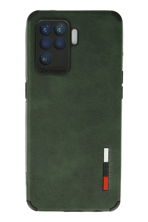 uryport Oppo Reno 5 Lite Kılıf Loop Deri Silikon - Yeşil