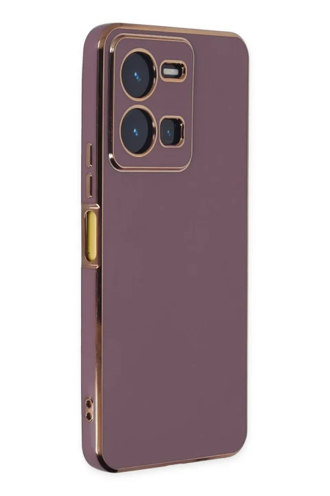 uryport Vivo Y35 Kılıf Volet Silikon - Mor