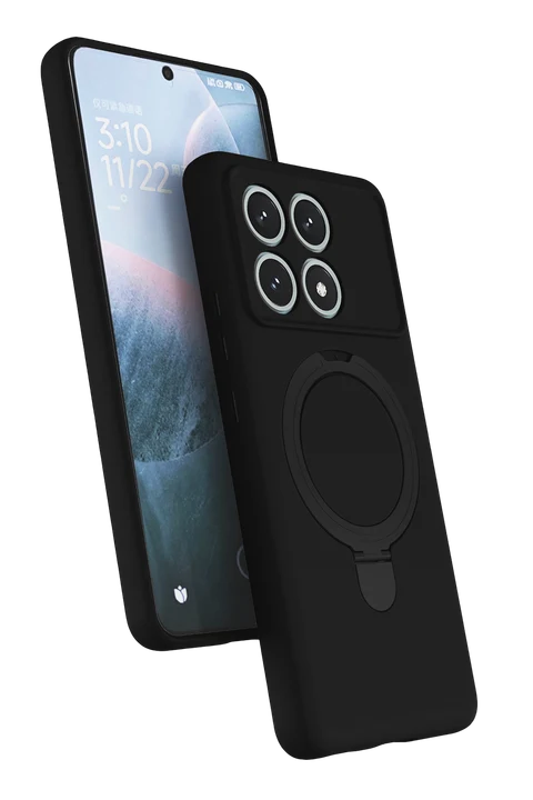 uryport Xiaomi Poco X6 Pro Regal Magsafe Standlı Kapak - Siyah