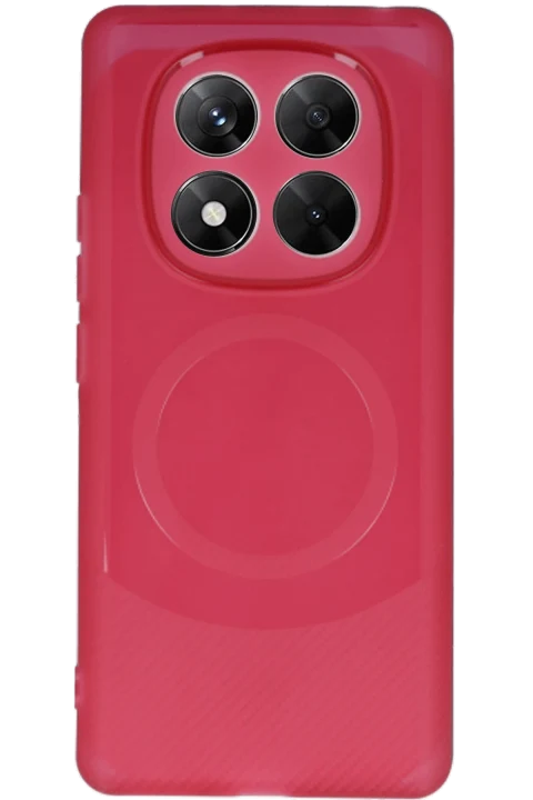 uryport Xiaomi Redmi Note 14 Pro 4G Kılıf Maya Karbon Kapak - Bordo