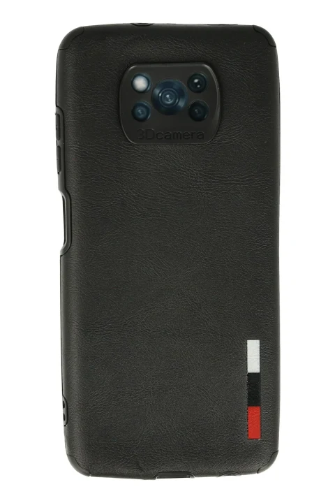 uryport Xiaomi Pocophone X3 Kılıf Loop Deri Silikon - Siyah