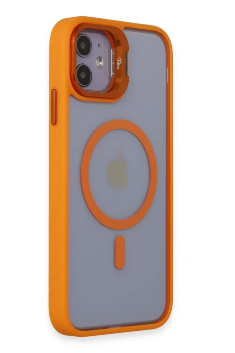 Joko Apple iPhone 11 Kılıf Roblox Lens Magsafe Standlı Kapak - Turuncu