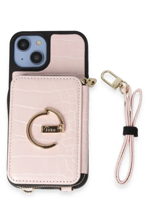 Joko Apple iPhone 14 Kılıf Ermes Kapak - Pembe