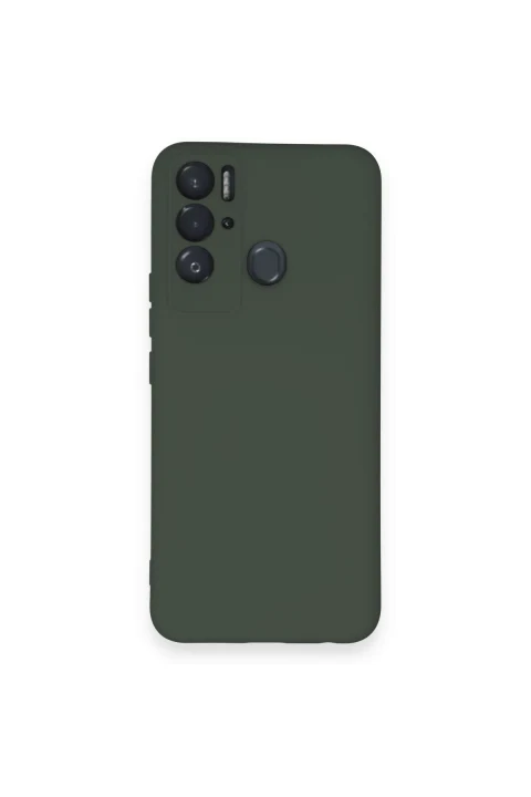 uryport Tecno Pova Neo Kılıf Nano içi Kadife Silikon - Koyu Yeşil