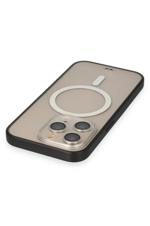 uryport Apple iPhone 13 Pro Max Kılıf Grand Magneticsafe Kapak - Siyah