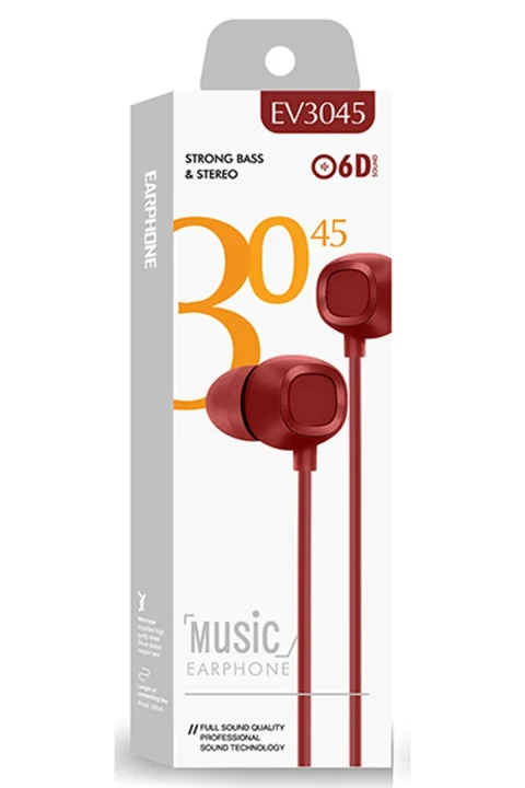 Karler Bass EV-3045 Kablolu Kulaklık - Kırmızı
