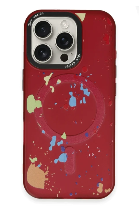 Joko Apple iPhone 16 Pro Max Colorful Magsafe Kapak - Kırmızı