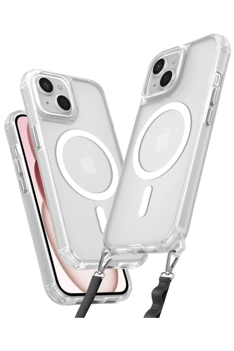 uryport Apple iPhone 14 Kılıf Enka Magsafe Silikon Kılıf - Şeffaf