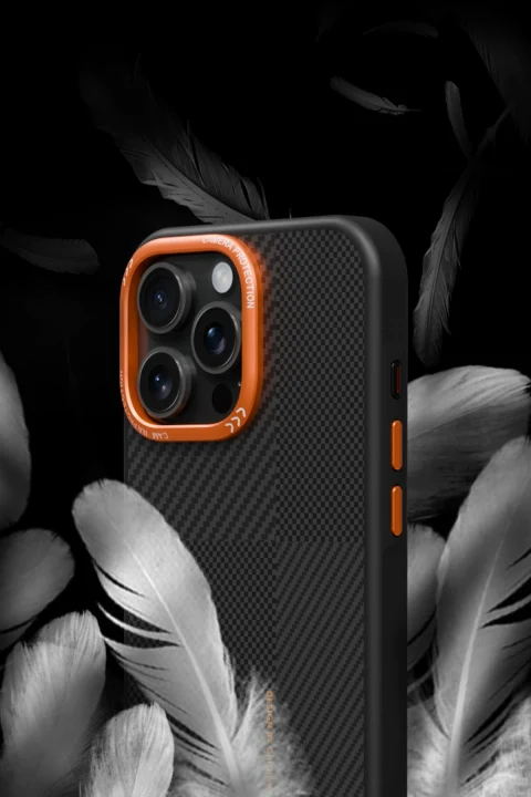 Joko Apple iPhone 16 Pro Max Orange Karbon Magsafe Kapak - Turuncu