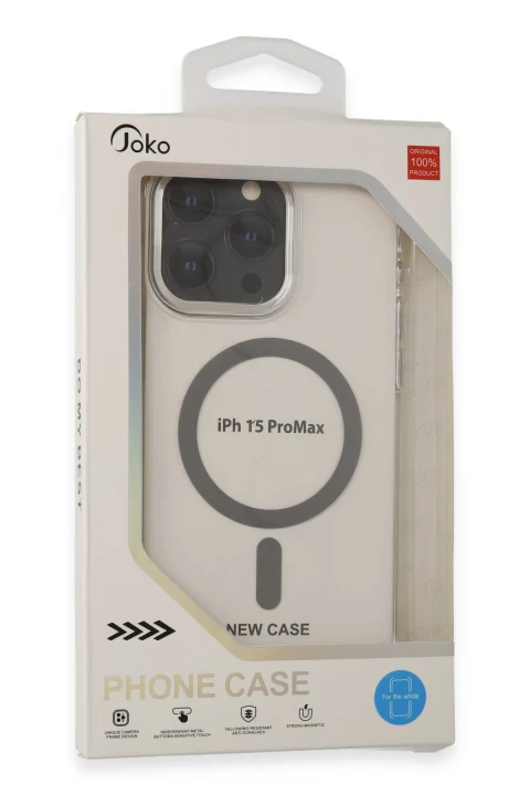 Joko Apple iPhone 15 Pro Bubble Magsafe Kapak - Titan Gri