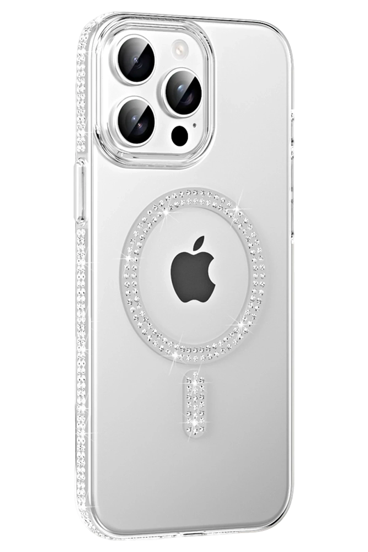 Joko Apple iPhone 15 Pro Max Move Taşlı Magsafe Kapak - Natural Grey