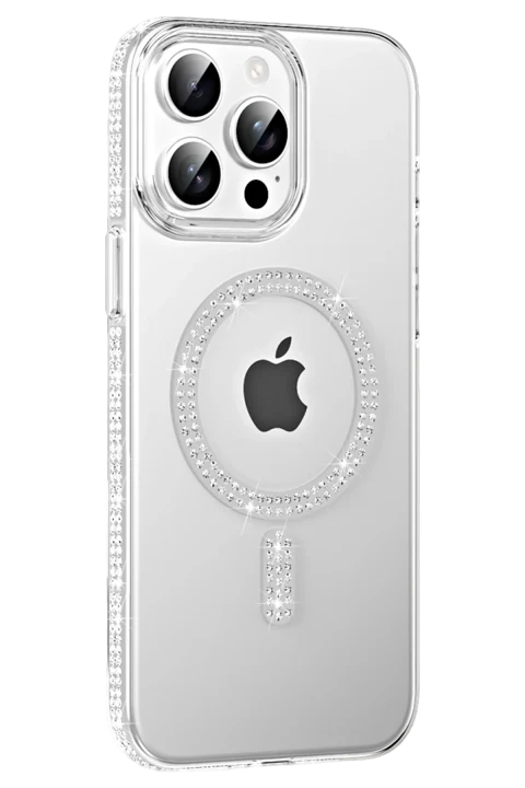 Joko Apple iPhone 15 Pro Max Move Taşlı Magsafe Kapak - Natural Grey