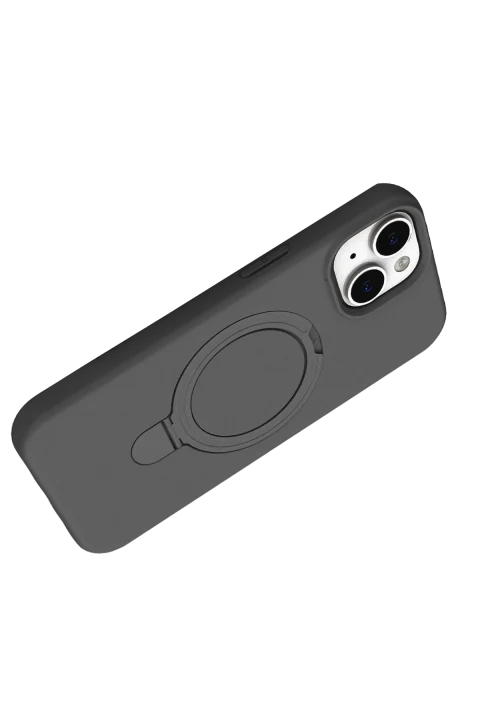 uryport Apple iPhone 15 Regal Magsafe Standlı Kapak - Titan Gri
