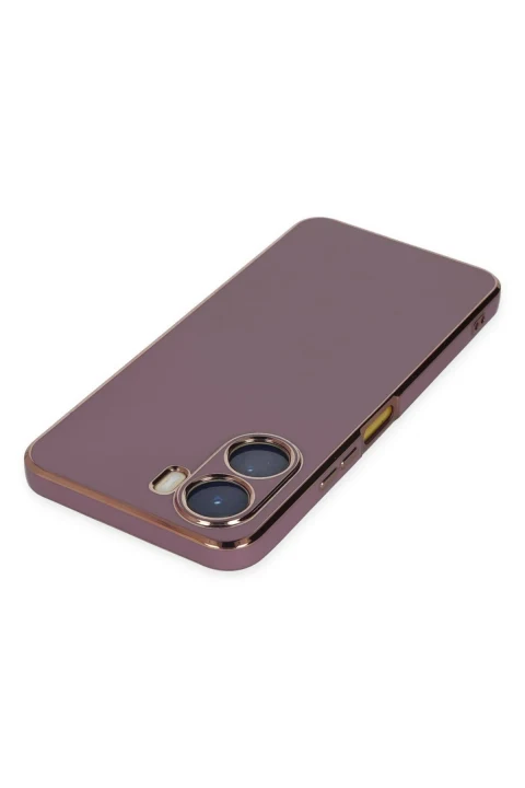 uryport Vivo Y16 Kılıf Volet Silikon - Mor