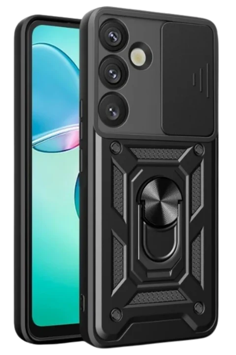 uryport Samsung Galaxy A17 5G Pars Lens Yüzüklü Silikon - Siyah