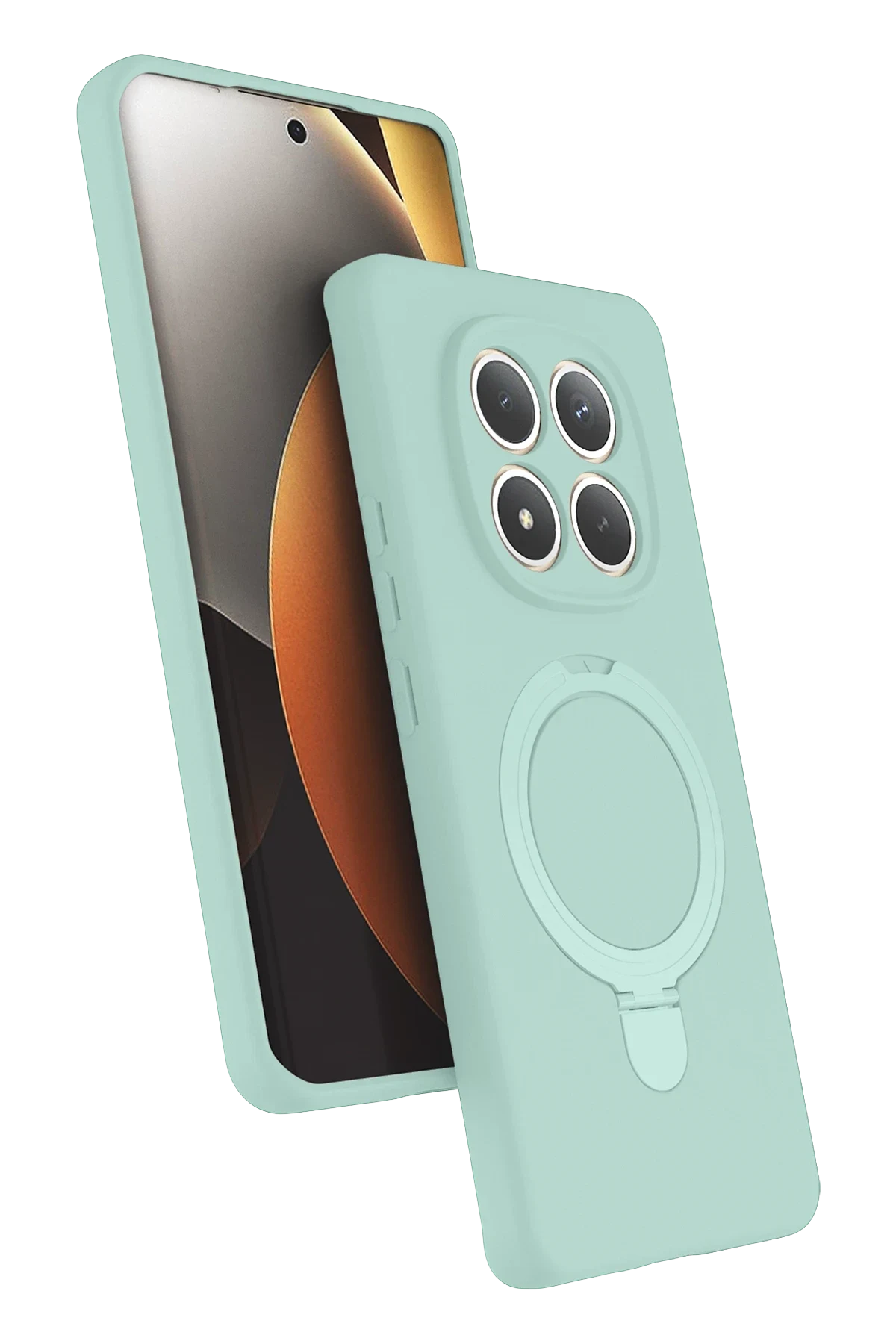uryport Xiaomi Redmi Note 15 Pro 4G Regal Magsafe Standlı Kapak - Su Yeşili