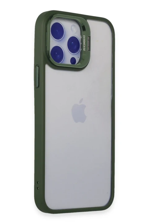 Joko Apple iPhone 15 Pro Max Kılıf Roblox Lens Standlı Kapak - Koyu Yeşil