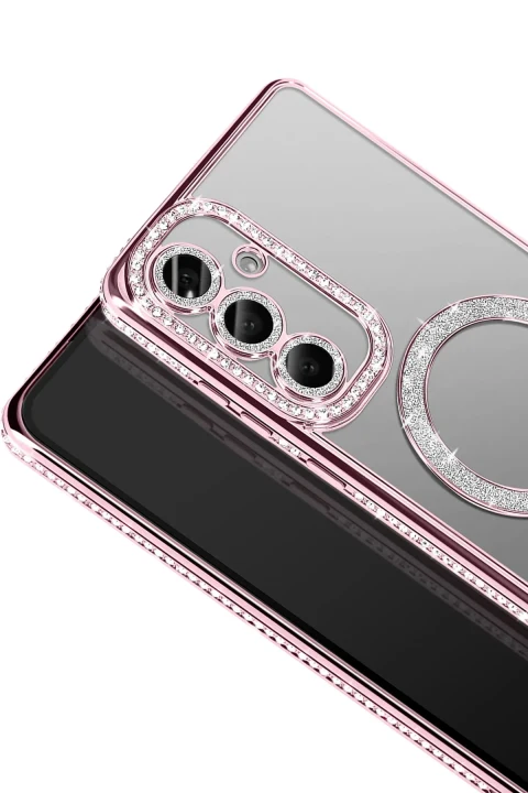 uryport Samsung Galaxy A57 5G Joke Simli Magneticsafe Kılıf - Pembe