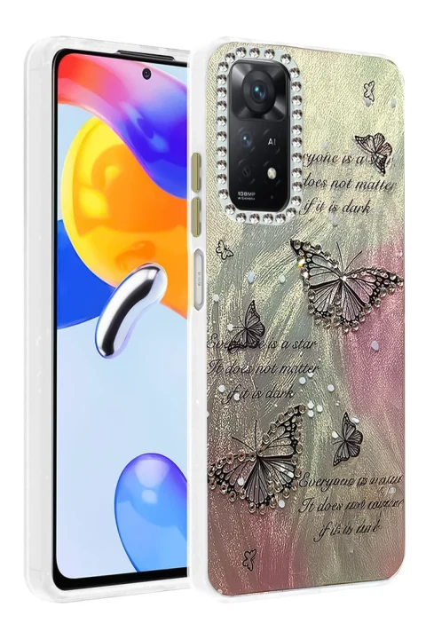 uryport Xiaomi Redmi Note 12 Pro 4G Kılıf Blade Aynalı Desenli Kapak - Desen 6